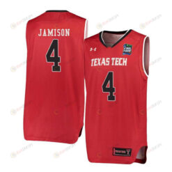 Justin Jamison 4 Texas Tech Red Raiders Basketball Jersey Red