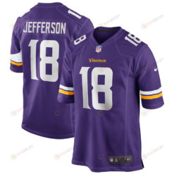Justin Jefferson 18 Minnesota Vikings Player Game Jersey - Purple