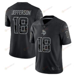 Justin Jefferson 18 Minnesota Vikings RFLCTV Limited Jersey - Black