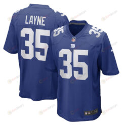 Justin Layne New York Giants Game Player Jersey - Royal