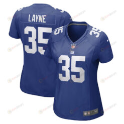 Justin Layne New York Giants Women's Game Player Jersey - Royal