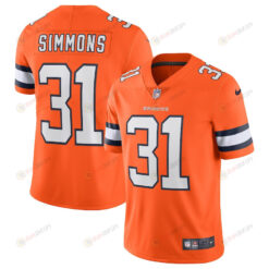 Justin Simmons 31 Denver Broncos Alternate Vapor Limited Jersey - Orange