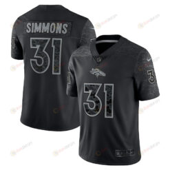Justin Simmons 31 Denver Broncos RFLCTV Limited Jersey - Black