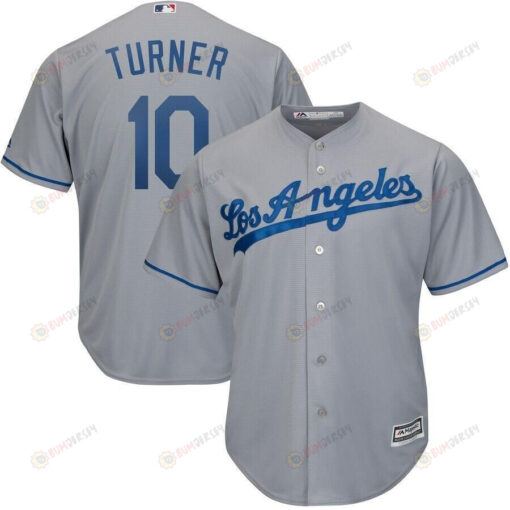 Justin Turner Los Angeles Dodgers Road Official Cool Base Player Jersey - Gray