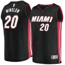 Justise Winslow Miami Heat Fast Break Jersey Black - Icon Edition