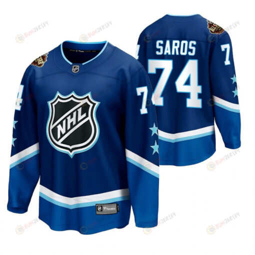 Juuse Saros Predators Blue 2022 All-Star 74 Jersey Western Conference Jersey