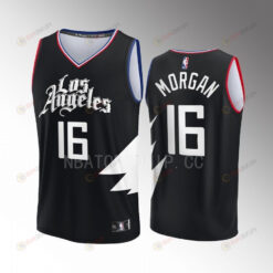 Juwan Morgan 16 Clippers Black Men Jersey Fast Break Fast Break Player 2022-23 Statement Edition