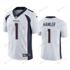 K.J. Hamler 1 Denver Broncos White Vapor Limited Jersey