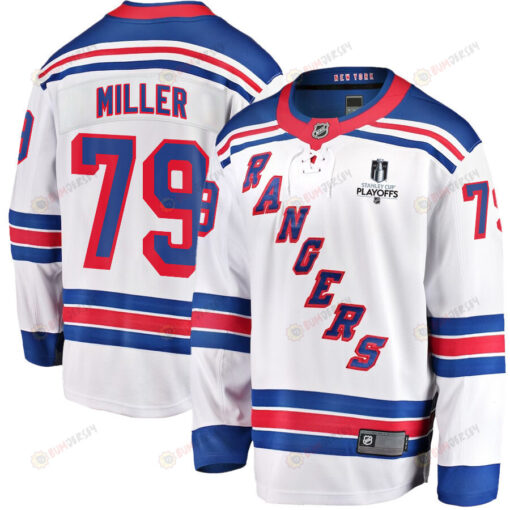 K'Andre Miller 79 New York Rangers Stanley Cup 2023 Playoffs Patch Away Breakaway Men Jersey - White