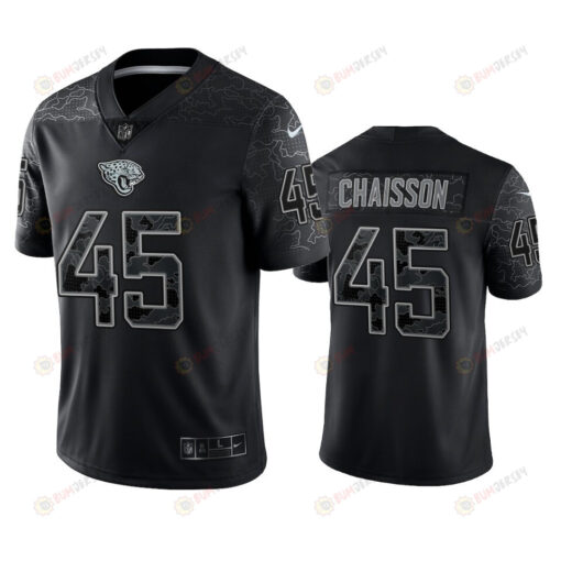 K'Lavon Chaisson 45 Jacksonville Jaguars Black Reflective Limited Jersey - Men