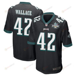 K'Von Wallace 42 Philadelphia Eagles Super Bowl LVII Champions 2 Stars Men's Jersey - Black