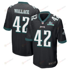K'Von Wallace 42 Philadelphia Eagles Super Bowl LVII Champions Men's Jersey - Black