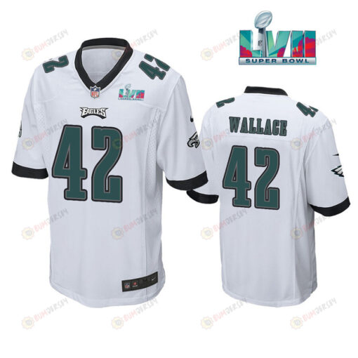 K'Von Wallace 42 Philadelphia Eagles Super Bowl LVII Game Player Men Jersey - White