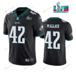 K'Von Wallace 42 Philadelphia Eagles Super Bowl LVII Vapor Limited Men Jersey - Black