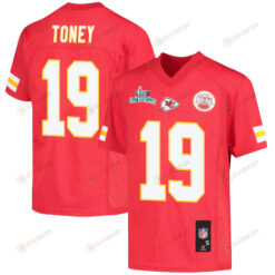Kadarius Toney 19 Kansas City Chiefs Super Bowl LVII Champions Youth Jersey - Red