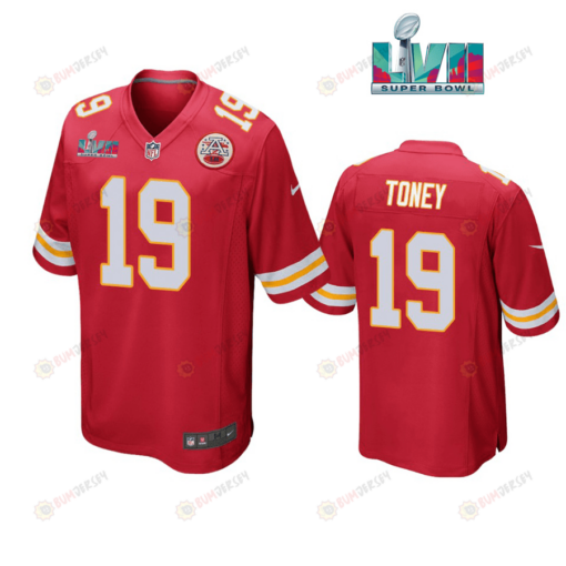 Kadarius Toney 19 Kansas City Chiefs Super Bowl LVII Red Men's Jersey