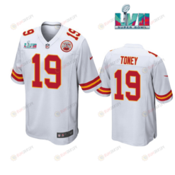 Kadarius Toney 19 Kansas City Chiefs Super Bowl LVII White Men's Jersey