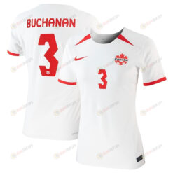 Kadeisha Buchanan 3 Canada Women's National Team Women 2023/24 Away Stadium Jersey - White