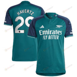 Kai Havertz 29 Arsenal 2023/24 Third Men Jersey - Green