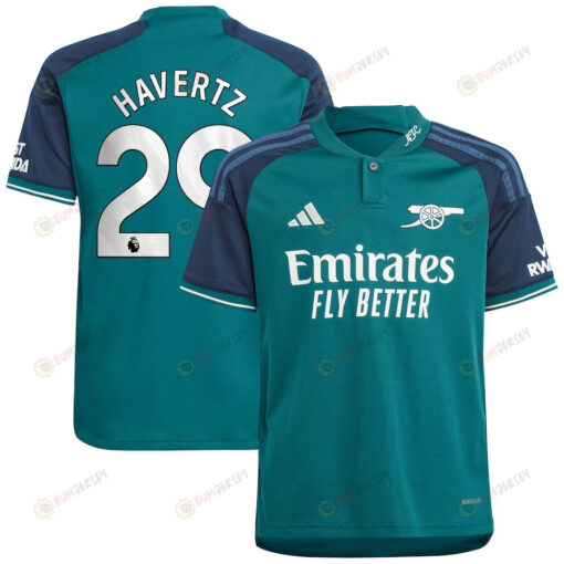 Kai Havertz 29 Arsenal 2023/24 Third YOUTH Jersey - Green