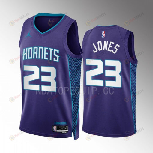 Kai Jones 23 2022-23 Charlotte Hornets Purple Statement Edition Men Jersey Swingman