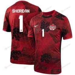 Kailen Sheridan 1 Canada Women's National Team 2023-24 World Cup Home Men Jersey