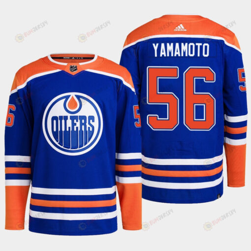 Kailer Yamamoto 56 Edmonton Oilers Blue Jersey 2022-23 Primegreen Home