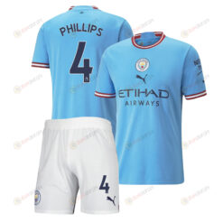 Kalvin Phillips 4 Manchester City Home Kit 2022-23 Men Jersey - Sky Blue