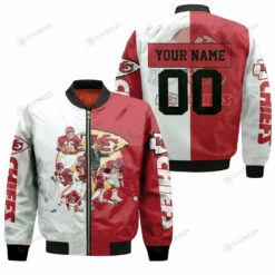 Kansas City Chief Great Players Customized Pattern Bomber Jacket