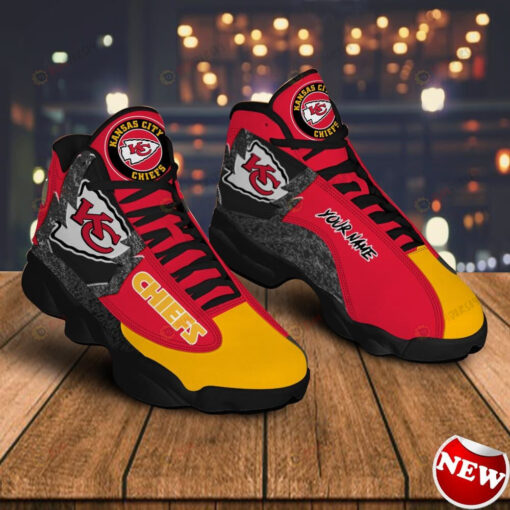 Kansas City Chiefs Air Jordan 13 Custom Name Sneakers Casual Shoes