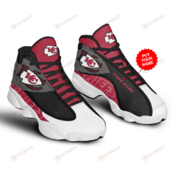 Kansas City Chiefs Air Jordan 13 Personalized Sneaker Shoes In Black Red