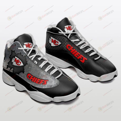 Kansas City Chiefs Air Jordan 13 Shoes Sneakers In Black