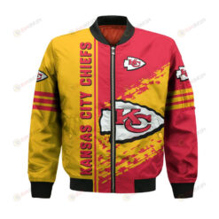 Kansas City Chiefs Bomber Jacket 3D Printed Logo Pattern In Team Colours