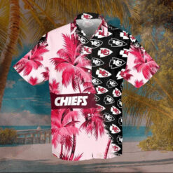 Kansas City Chiefs Coconut Tree Pattern Hawaiian Shirt In Pink