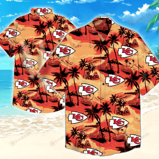 Kansas City Chiefs Coconut Tree??3D Printed Hawaiian Shirt