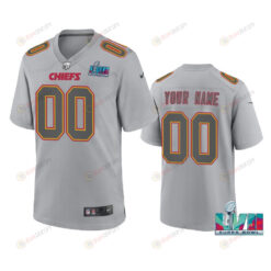 Kansas City Chiefs Custom 00 Super Bowl LVII Patch Atmosphere Fashion Game Jersey - Gray