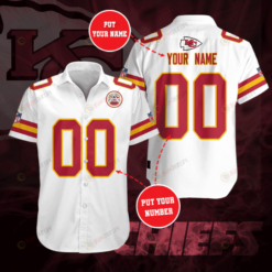 Kansas City Chiefs Custom Name And Number Curved Hawaiian Shirt