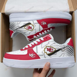 Kansas City Chiefs Logo And Letter Pattern Air Force 1 Shoes Sneaker Red/White