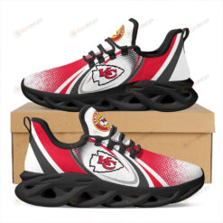 Kansas City Chiefs Logo Oval Pattern 3D Max Soul Sneaker Shoes