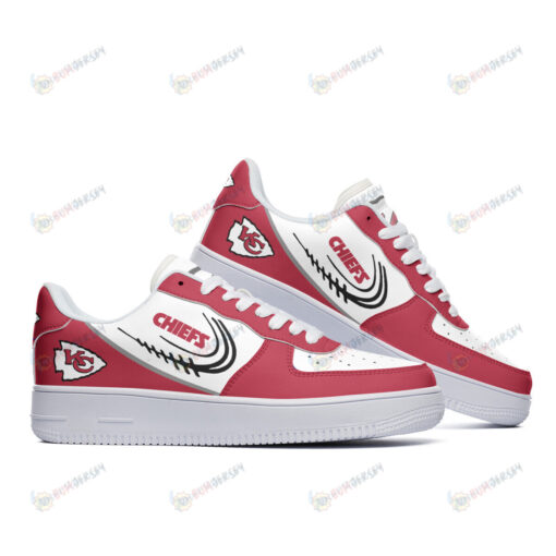 Kansas City Chiefs Logo Pattern Air Force 1 Printed In Red White