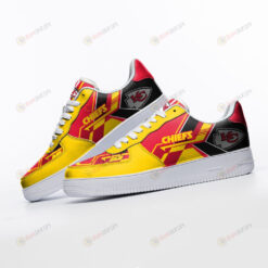 Kansas City Chiefs Logo Pattern Air Force 1 Printed In Red Yellow