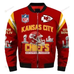 Kansas City Chiefs Logo Pattern Bomber Jacket - Red
