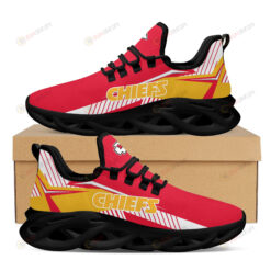 Kansas City Chiefs Logo Stripe Pattern 3D Max Soul Sneaker Shoes