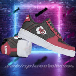 Kansas City Chiefs Logo Team Stripe Pattern Air Force 1 Shoes Sneaker