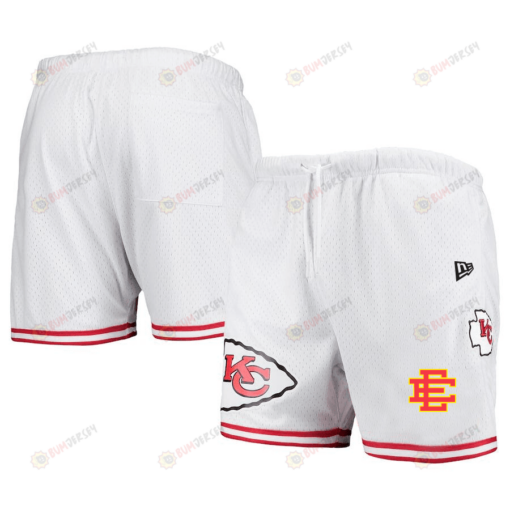 Kansas City Chiefs Logo Team White Mesh Shorts - Men