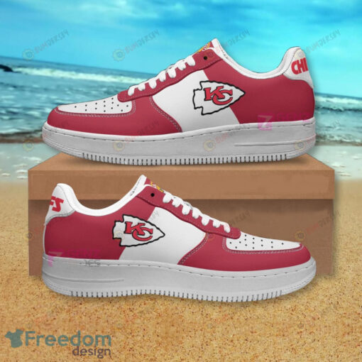 Kansas City Chiefs Logo White/Red Air Force 1 Shoes Sneaker