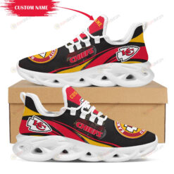 Kansas City Chiefs Mascot Logo Pattern Custom Name 3D Max Soul Sneaker Shoes