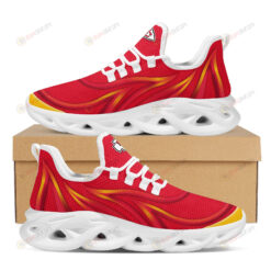 Kansas City Chiefs Neon Flames Design Pattern 3D Max Soul Sneaker Shoes