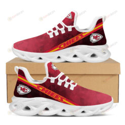 Kansas City Chiefs Polygonal Design Pattern 3D Max Soul Sneaker Shoes