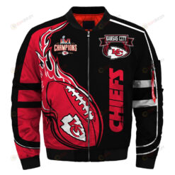 Kansas City Chiefs Super Bowl LVI Champions Black Red Bomber Jacket